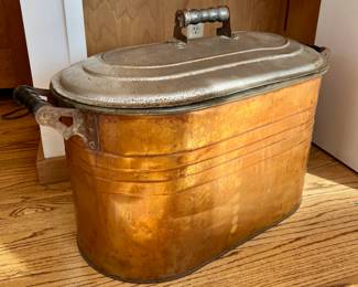 Copper Boiler Lidded Wash Tub