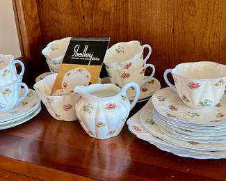 Shelley Fine Bone China "Rose, Pansy, Forget Me Not" Dish Set
