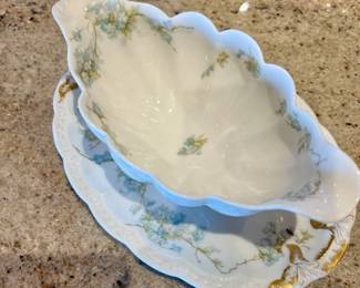 Haviland & Co. Limoges Blue Floral Dinnerware Set