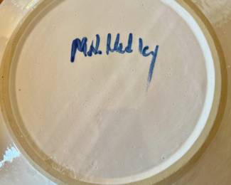 Set of 7 M.A. Hadley Pottery "Mr. Farmer" Snack Plates
