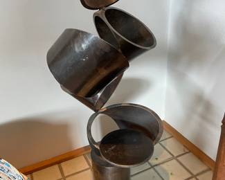 Brutalist Metal Art Sculpture - By John Richen