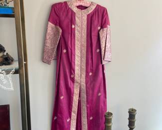 Pink Metallic Moroccan Style Caftan