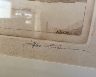 Framed & Matted Etching Print "Affirmation" Signed by Artist