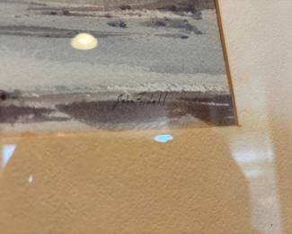 Framed & Matted Beach Watercolor by John Fridell