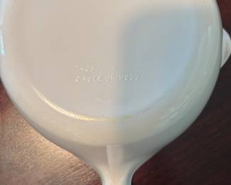 Corning Ware “Just White” P-89-B – Vintage 2 ½ cup handled saucepan in solid white. 