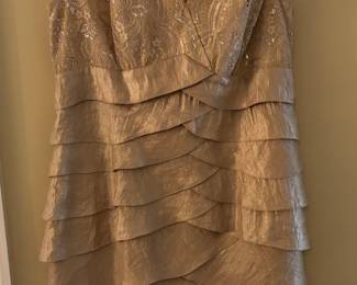 Gold tone formal dress