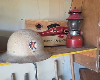 Coleman, steel hard hat.