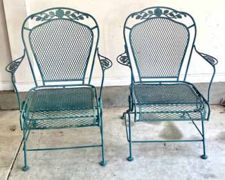 200 Wrought Iron Coil Spring Chairs 
