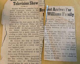 Article from the 1959 The Price is Right show.