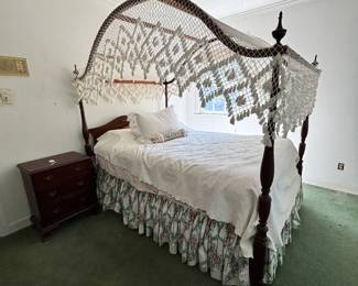 FourPoster Canopy Bed with Ornate Netting