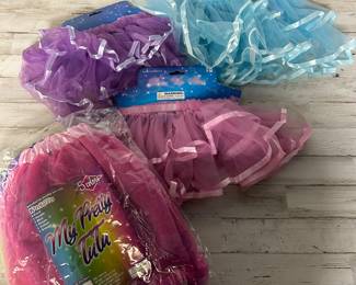 Lot of Girls Dress-Up Tutus – Assorted Colors (Purple, Blue, Pink, Rainbow) Perfect for Halloween