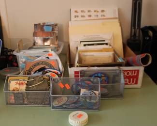 Postcards, Stamps, Patches