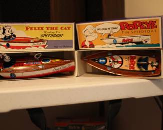 Tin Wind Up Toys Popeye and Felix the Cat
