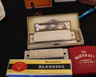 Harmonicas and tuner key