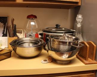 Mixing Bowls * Gum Ball Machine * Strainers