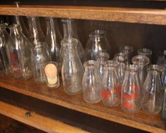 Vintage Milk Bottles and Pogs