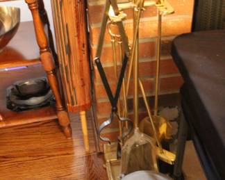 Fireplace Utensils and Cast Pot