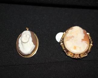 No 21 No 22 Cameos one with Protruded Figure