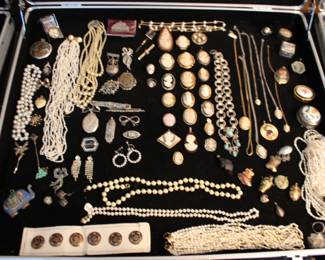 Pearls, 14K  Necklaces & Pendant, Cameos, Earrings, Sterling, Rings