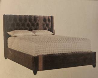 Arhaus Devereaux Gray Velvet King bed. Also have nightstands, storage bench, chair, 4 dressers, et.c. that all look great together. Bed $500. Full suite $5,000. See additional pictures. 