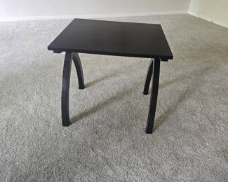 Black square side table