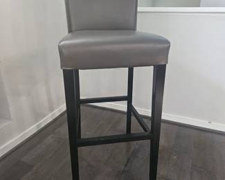4 Crate and Barrel leather bar height barstools. $80 each. Will sell 2 or 4.