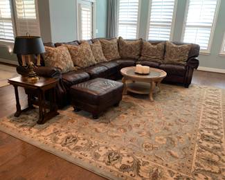 Ethan Allen brown sectional 