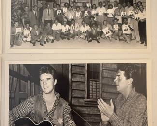 TOP: CAST OF RIO BRAVO 1959.                                                      BOTTOM: RICKY NELSON AND DEAN MARTIN