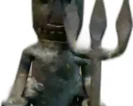 Vintage Metal Devil Statue


