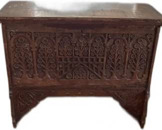 Antique Carved Wooden Chest


