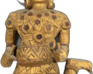 Antique Burmese Wooden Golden Figures Musicians Set of 6


