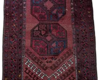 Vintage Hand-Knotted Oriental Rug - 42” x 28”


