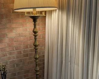 Antique 1882 Bronze Tall Floor Lamp Heavy - 5’8” Tall