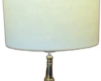 Vintage Brass Table Lamp with Off-White Shade


