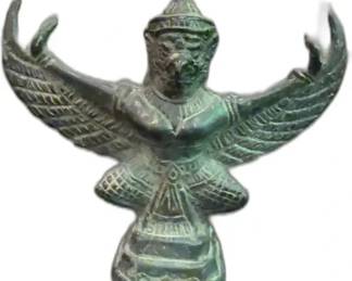 Antique Brass Garuda Buddhism Statue - 4” Tall


