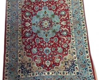 Persian Hand Knotted Silk Medallion Rug - 3’4” x 5’2”


