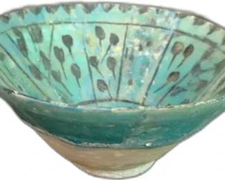 Early Persian Antique Hand-Painted Ceramic Bowl


