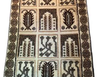 Hand-Knotted Persian Bakhtiari Wool Rug - 41” x 65”
