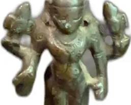 Antique Bronze Figure of Vishnu - 2” Tall


