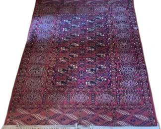 Hand-Knotted Bokhara Rug



