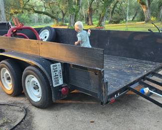 Side View of Flat Bed Trailer
