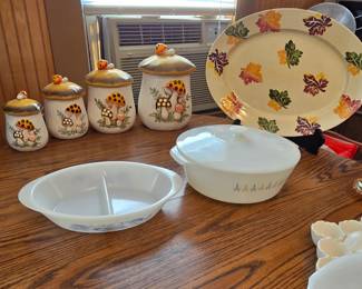 Mushroom Canisters - Fall Platter -