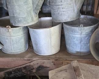 Old Watercans and Feed Buckets - Barn 2