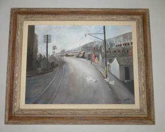 Artist Signed, S. Fisher 1955 Toledo Area Artists Exhibition Oil Painting on Canvas
