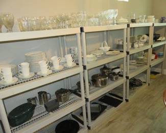 Glassware/China/Pots & Pans