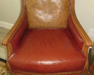 Ethan Allen Leather Armchair