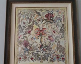 Large Ethan Allen Framed Limited Edition Giclee "Garden Song"
