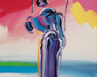 Peter Max (Born 1937)
Umbrella Man with Cane