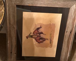 Cowboy framed Print