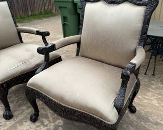 LARGE HEAVY ELEGANT STATEMENT CHAIRS